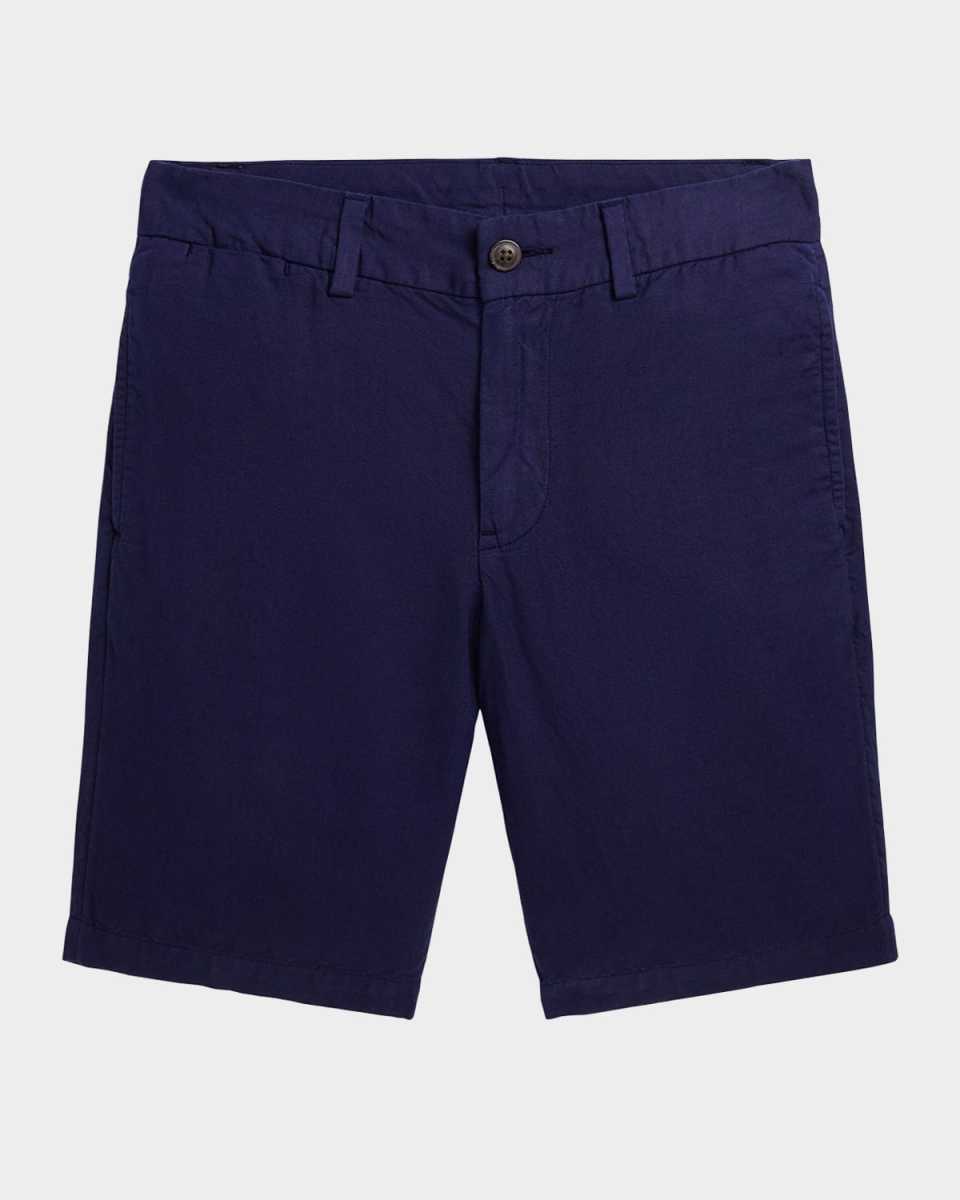 Boy's Preppy Pony Embroidered Shorts, Size 8-